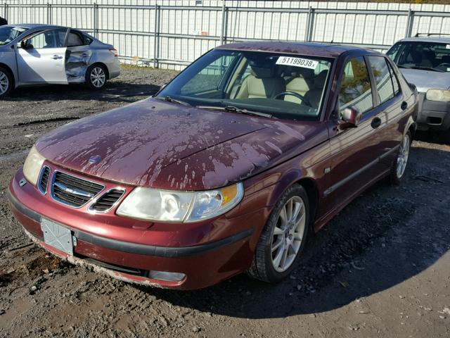 YS3EH49G233010739 - 2003 SAAB 9-5 AERO BURGUNDY photo 2