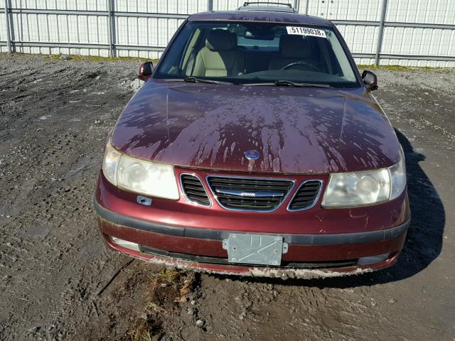 YS3EH49G233010739 - 2003 SAAB 9-5 AERO BURGUNDY photo 9