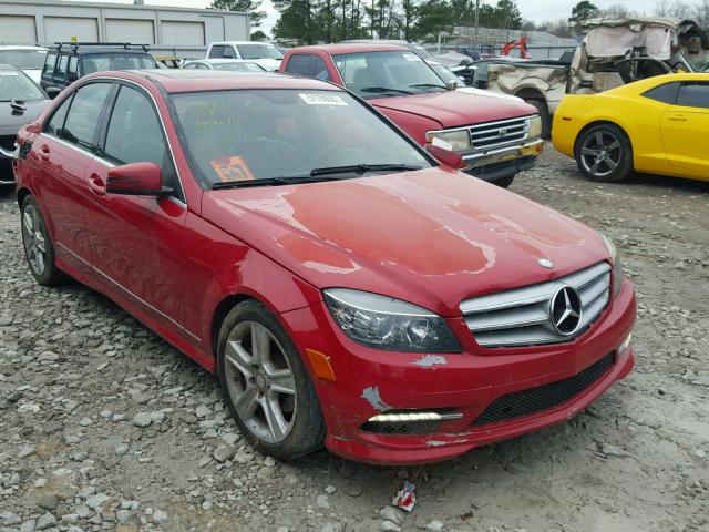 WDDGF5EB2BR154816 - 2011 MERCEDES-BENZ C 300 RED photo 1