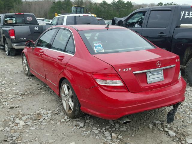 WDDGF5EB2BR154816 - 2011 MERCEDES-BENZ C 300 RED photo 3