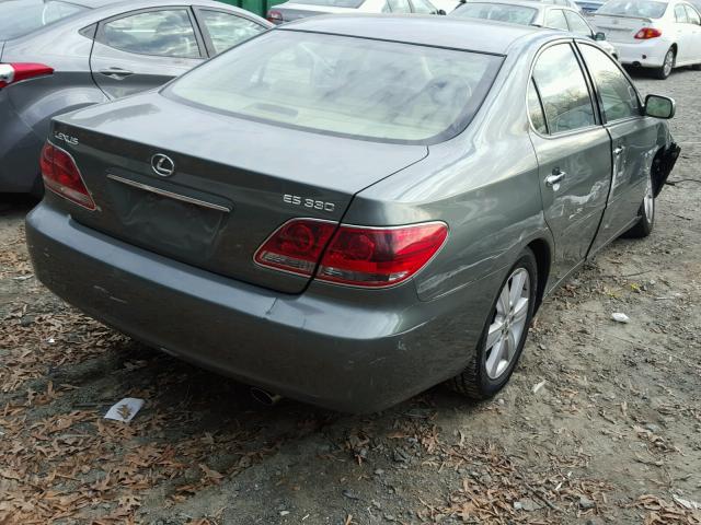 JTHBA30G365173140 - 2006 LEXUS ES 330 GREEN photo 4