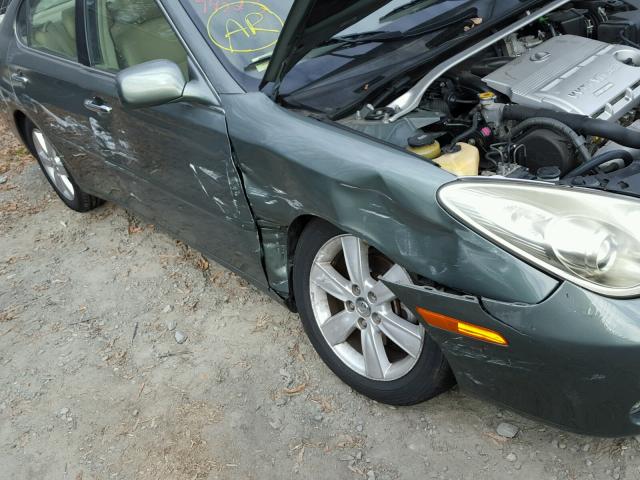 JTHBA30G365173140 - 2006 LEXUS ES 330 GREEN photo 9