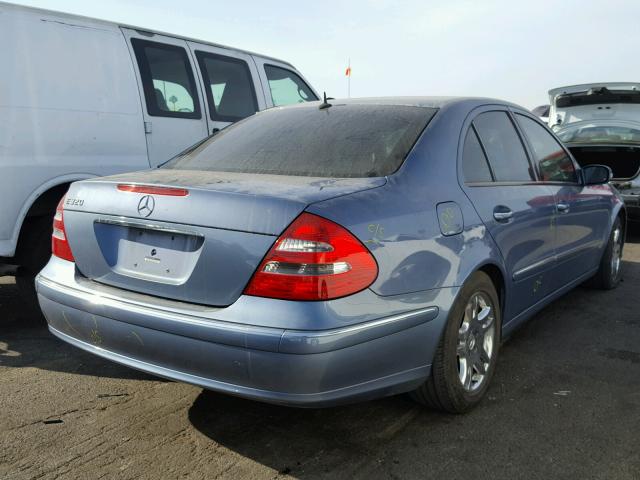 WDBUF65J73A363414 - 2003 MERCEDES-BENZ E 320 BLUE photo 4