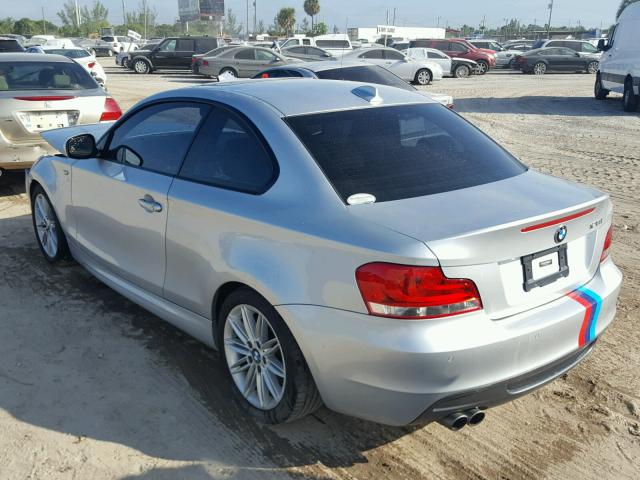 WBAUP7C59DVP25681 - 2013 BMW 128 I SILVER photo 3