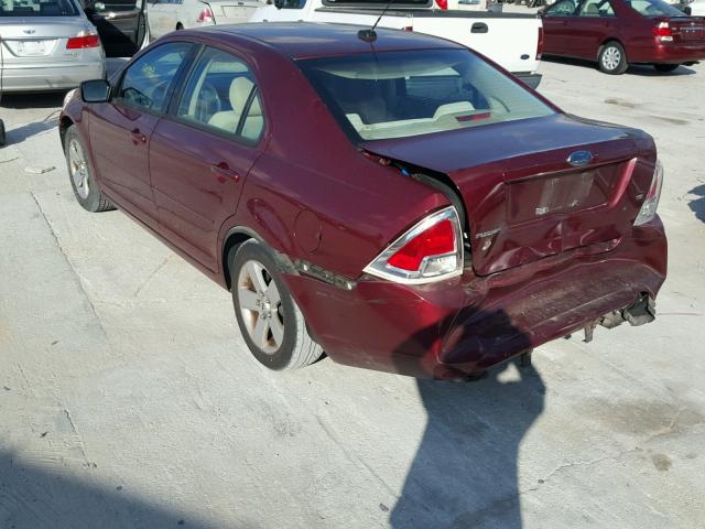 3FAHP07ZX7R167498 - 2007 FORD FUSION SE RED photo 3