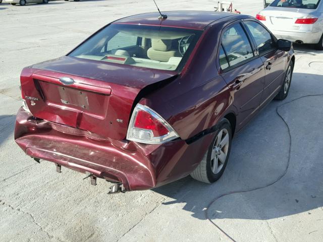 3FAHP07ZX7R167498 - 2007 FORD FUSION SE RED photo 4