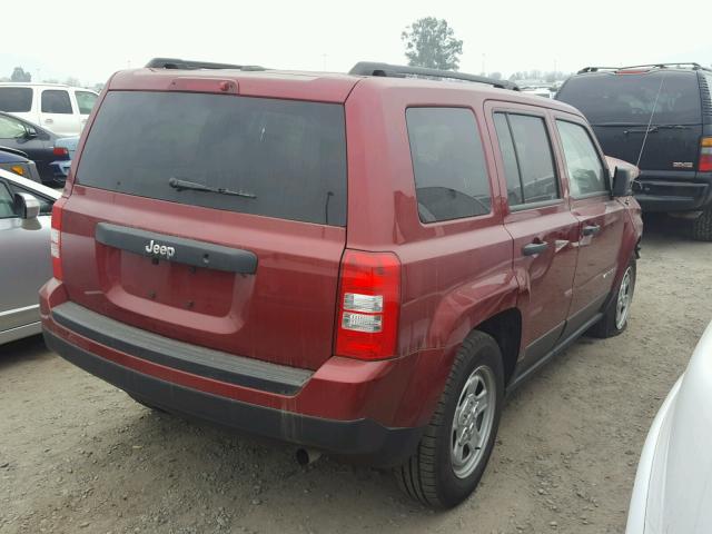 1C4NJPBA0GD815349 - 2016 JEEP PATRIOT SP MAROON photo 4