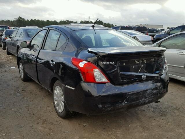 3N1CN7AP1CL942331 - 2012 NISSAN VERSA S BLACK photo 3