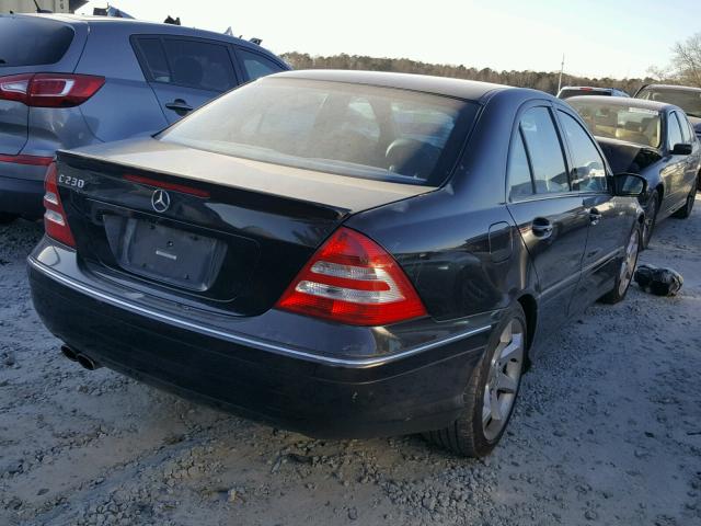 WDBRF52H77A942149 - 2007 MERCEDES-BENZ C 230 BLACK photo 4