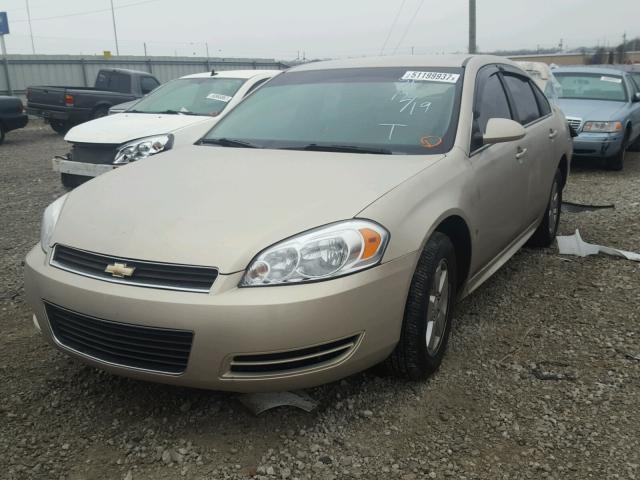 2G1WT57K391210690 - 2009 CHEVROLET IMPALA 1LT BEIGE photo 2