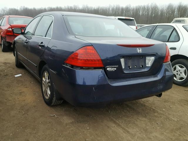 1HGCM56336A052453 - 2006 HONDA ACCORD SE BLUE photo 3