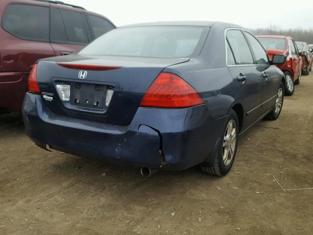 1HGCM56336A052453 - 2006 HONDA ACCORD SE BLUE photo 4