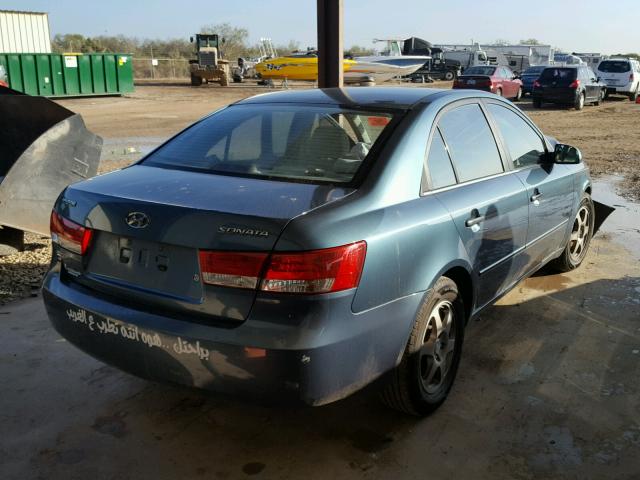 KMHEU46C46A074202 - 2006 HYUNDAI SONATA GLS BLUE photo 4