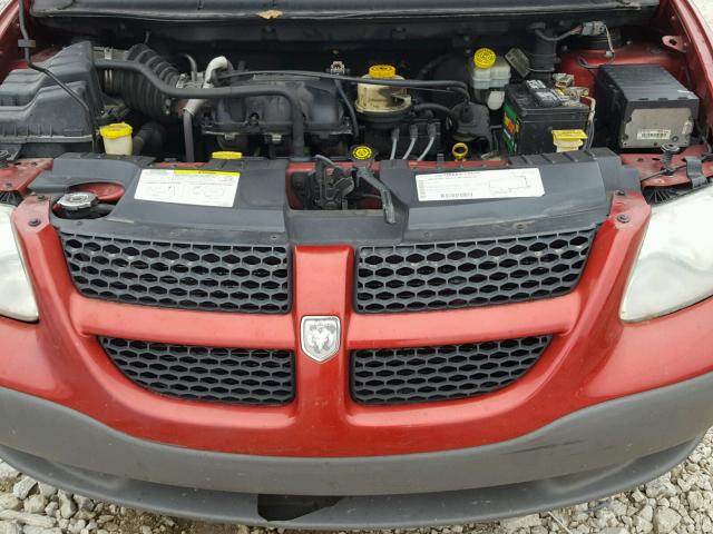 1D4GP24R84B519485 - 2004 DODGE GRAND CARA RED photo 7