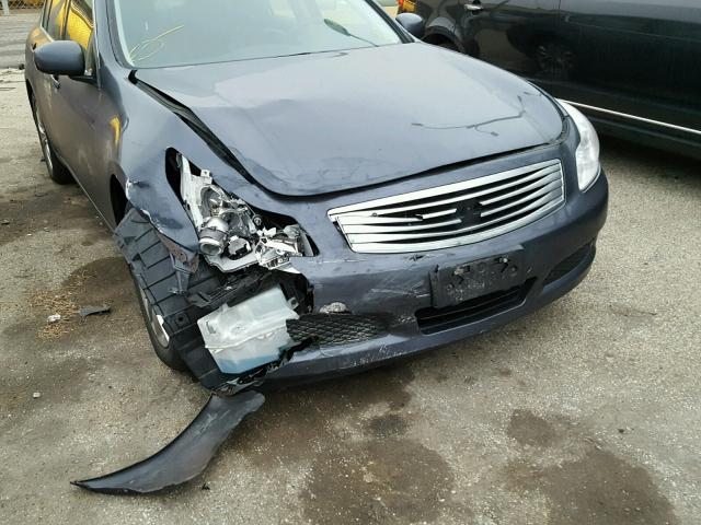 JNKBV61F98M254759 - 2008 INFINITI G35 BLUE photo 9