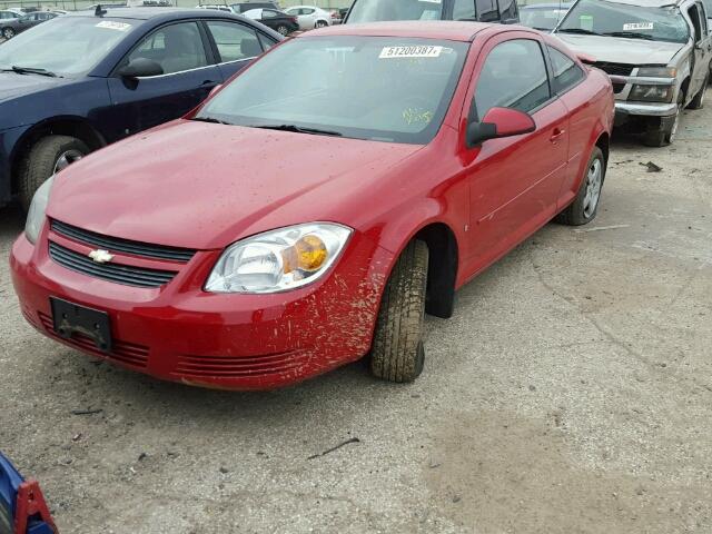 1G1AL15F587325351 - 2008 CHEVROLET COBALT LT RED photo 2