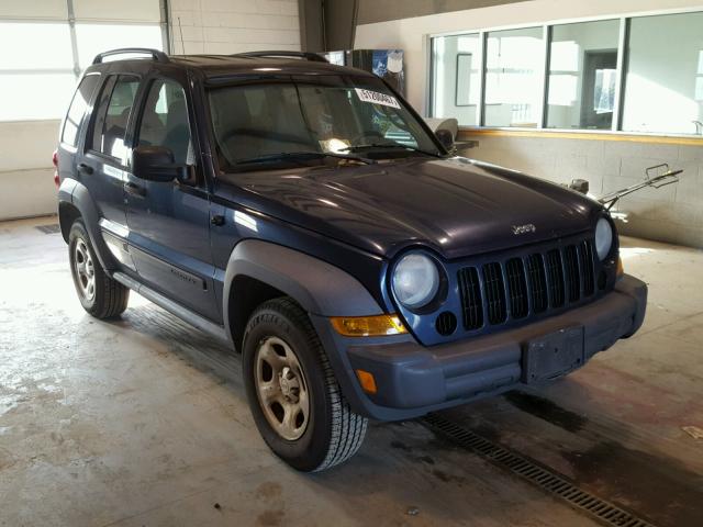 1J4GL48K87W670013 - 2007 JEEP LIBERTY SP BLUE photo 1