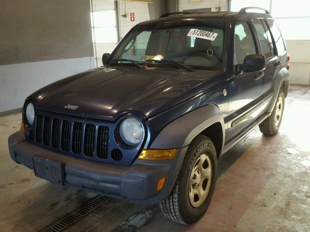 1J4GL48K87W670013 - 2007 JEEP LIBERTY SP BLUE photo 2