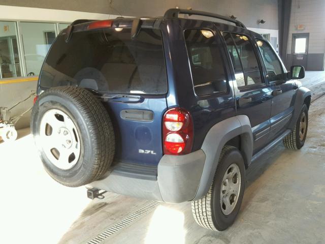 1J4GL48K87W670013 - 2007 JEEP LIBERTY SP BLUE photo 4