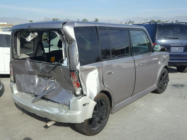 JTLKT324164064748 - 2006 TOYOTA SCION XB SILVER photo 4