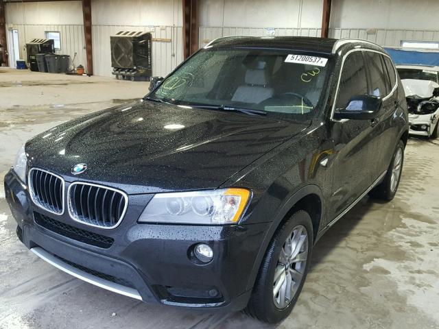 5UXWX9C55D0A11472 - 2013 BMW X3 XDRIVE2 BLACK photo 2