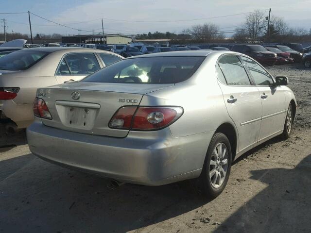 JTHBA30GX45046091 - 2004 LEXUS ES 330 SILVER photo 4