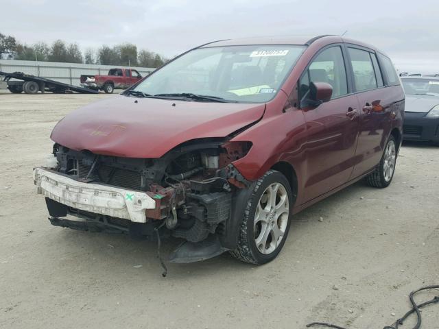 JM1CR2W34A0386052 - 2010 MAZDA 5 RED photo 2