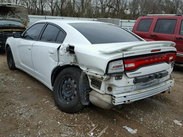 2B3CL3CG7BH543778 - 2011 DODGE CHARGER WHITE photo 3