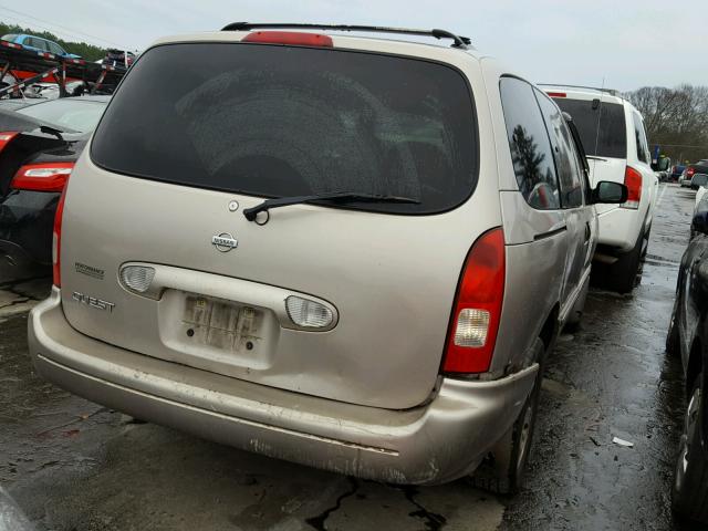 4N2ZN15TX1D807490 - 2001 NISSAN QUEST GXE SILVER photo 4