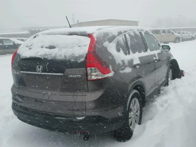 2HKRM4H76EH706713 - 2014 HONDA CR-V EXL GRAY photo 4