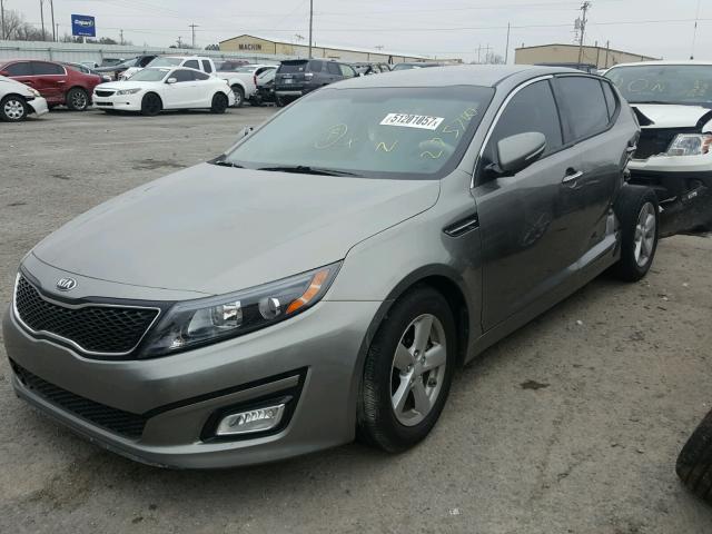 5XXGM4A73EG275700 - 2014 KIA OPTIMA LX GRAY photo 2