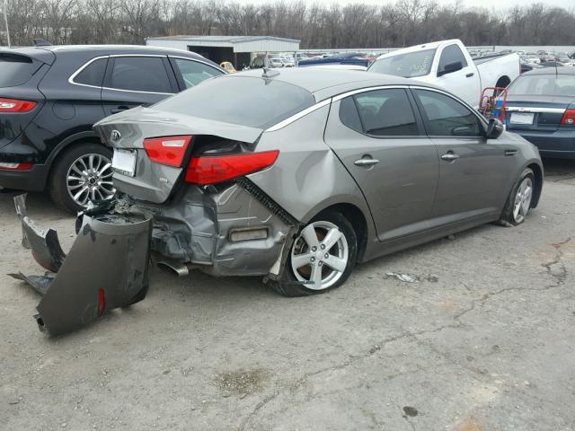 5XXGM4A73EG275700 - 2014 KIA OPTIMA LX GRAY photo 4