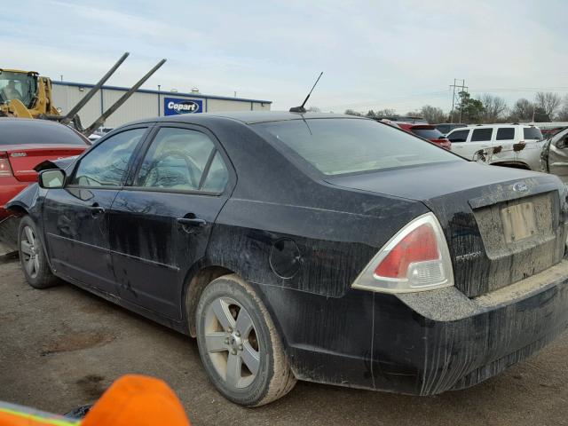 3FAHP07Z58R248796 - 2008 FORD FUSION SE BLACK photo 3