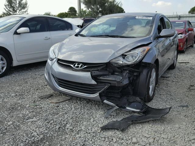 KMHDH4AE4CU366547 - 2012 HYUNDAI ELANTRA GL GRAY photo 2