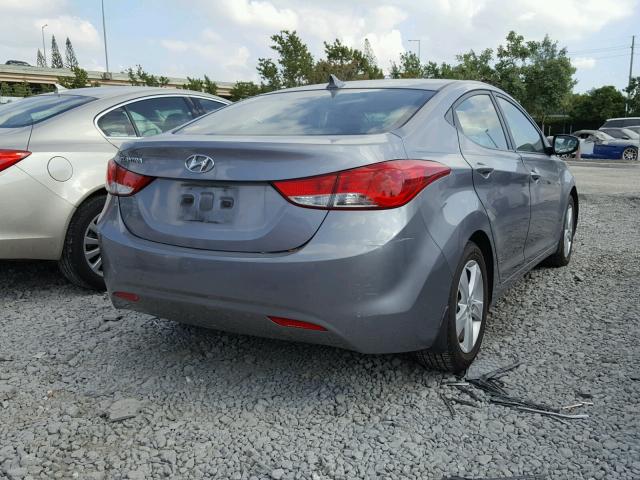 KMHDH4AE4CU366547 - 2012 HYUNDAI ELANTRA GL GRAY photo 4