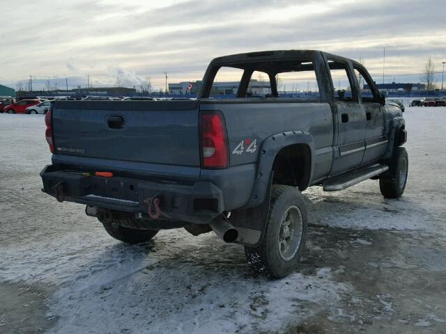 1GCHK23D67F143386 - 2007 CHEVROLET SILVERADO BLUE photo 4