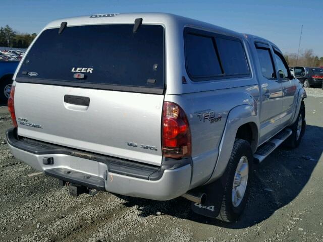 5TELU42N36Z311366 - 2006 TOYOTA TACOMA DOU SILVER photo 4