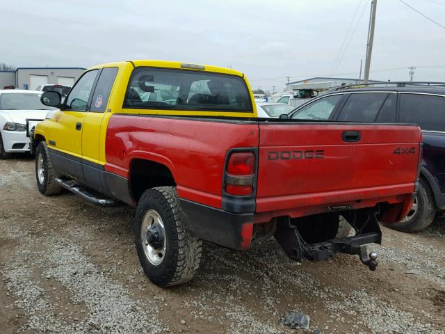 3B7KC2365YG120010 - 2000 DODGE RAM 2500 YELLOW photo 3