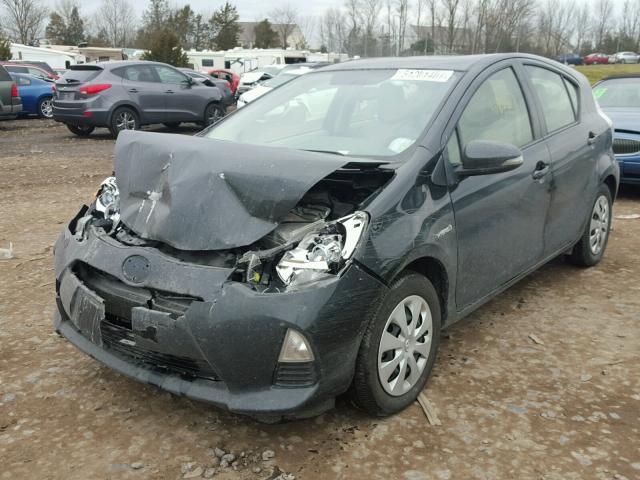 JTDKDTB32E1571559 - 2014 TOYOTA PRIUS C BLACK photo 2