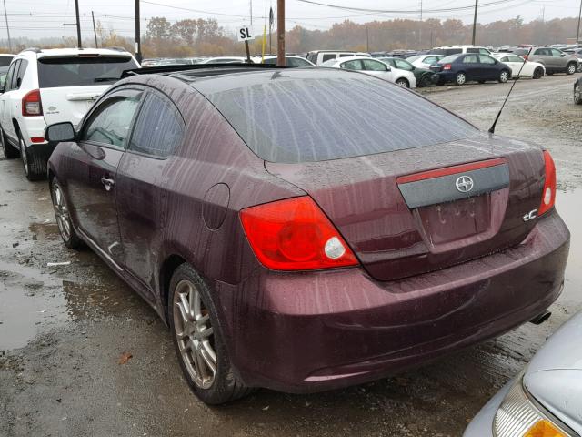 JTKDE177350010436 - 2005 TOYOTA SCION TC 紫色 照片 3