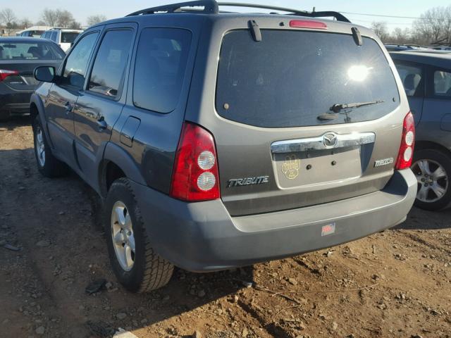 4F2YZ92ZX6KM25263 - 2006 MAZDA TRIBUTE I GRAY photo 3