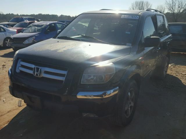 5FNYF28457B033916 - 2007 HONDA PILOT EX BLACK photo 2