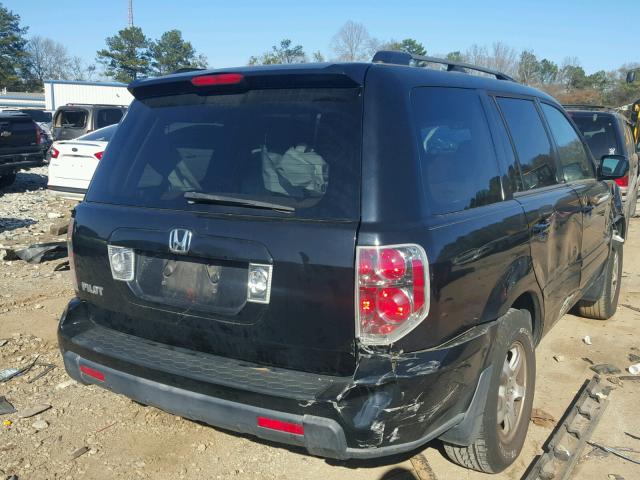 5FNYF28457B033916 - 2007 HONDA PILOT EX BLACK photo 4