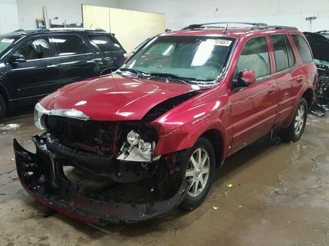 5GADT13S542325668 - 2004 BUICK RAINIER CX RED photo 2