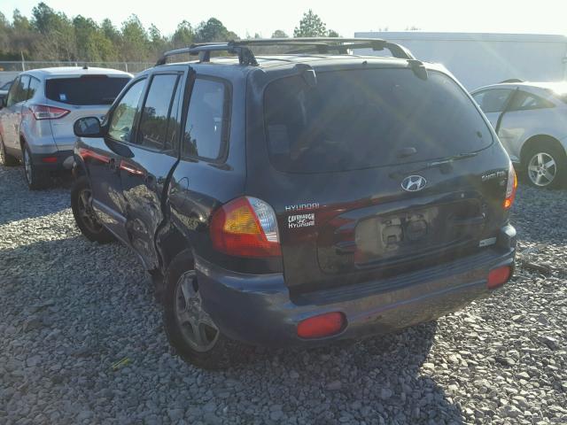 KM8SC13D64U645119 - 2004 HYUNDAI SANTA FE G BLACK photo 3