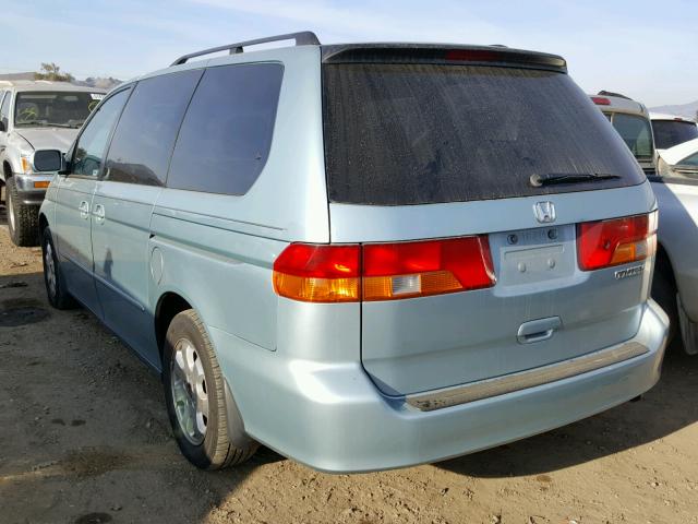 5FNRL18904B050623 - 2004 HONDA ODYSSEY EX BLUE photo 3