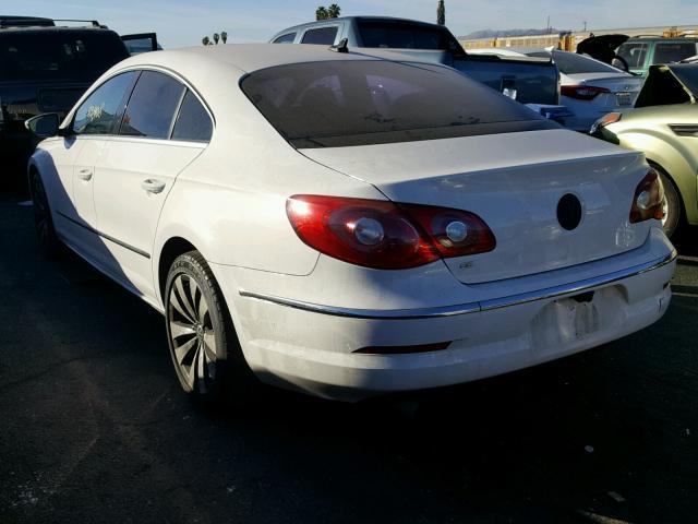 WVWMP7AN7AE561834 - 2010 VOLKSWAGEN CC SPORT WHITE photo 3