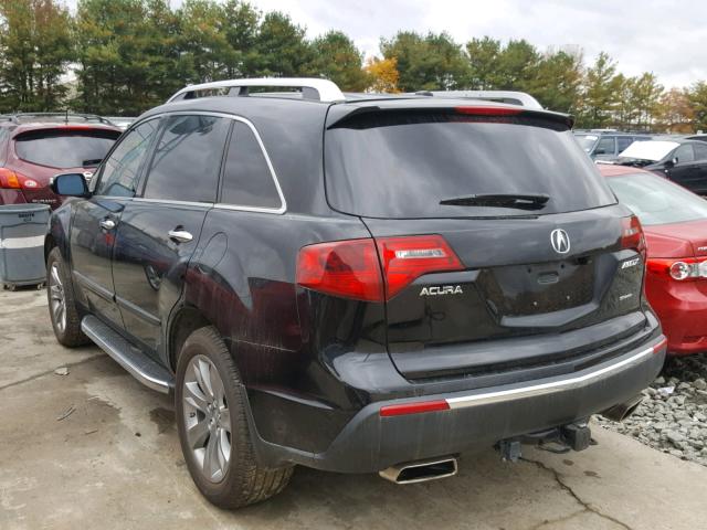 2HNYD2H59BH545299 - 2011 ACURA MDX ADVANC BLACK photo 3