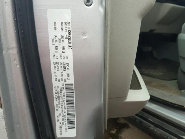 2D8HN44E29R599859 - 2009 DODGE GRAND CARA SILVER photo 10