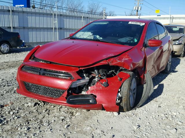 1C3CDFBB2ED877869 - 2014 DODGE DART SXT RED photo 2